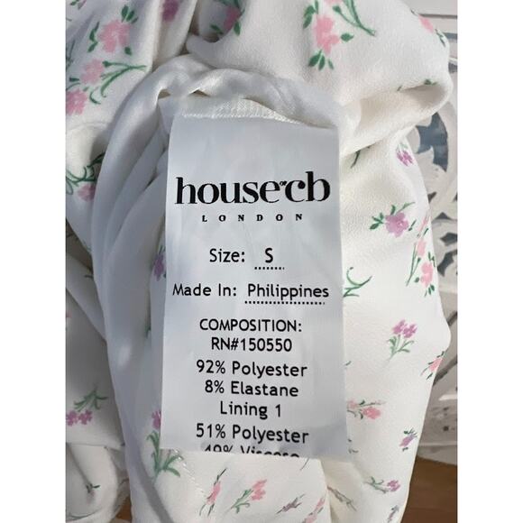 House of CB Alicia White Floral Midi Sundress Size Small - Picture 8 of 10